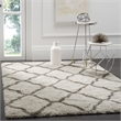 Safavieh Hudson Shag 4' X 6' Rug in Ivory and Gray