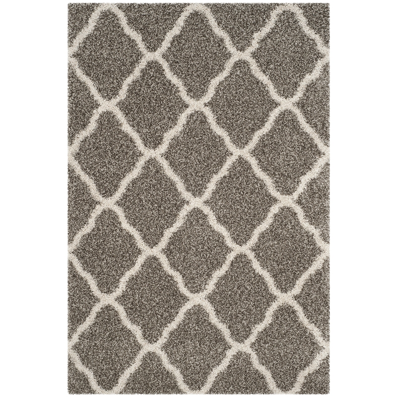 Safavieh Hudson Shag 4' X 6' Rug in Gray and Ivory