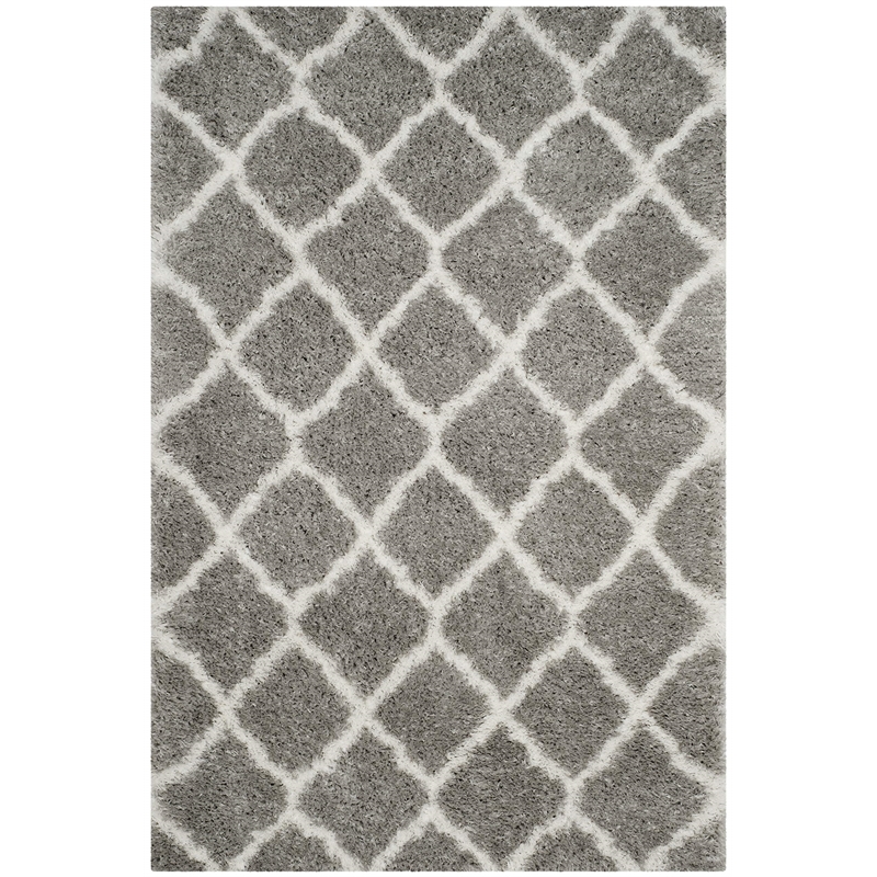 Safavieh Indie Shag 4' X 6' Rug in Gray and Ivory