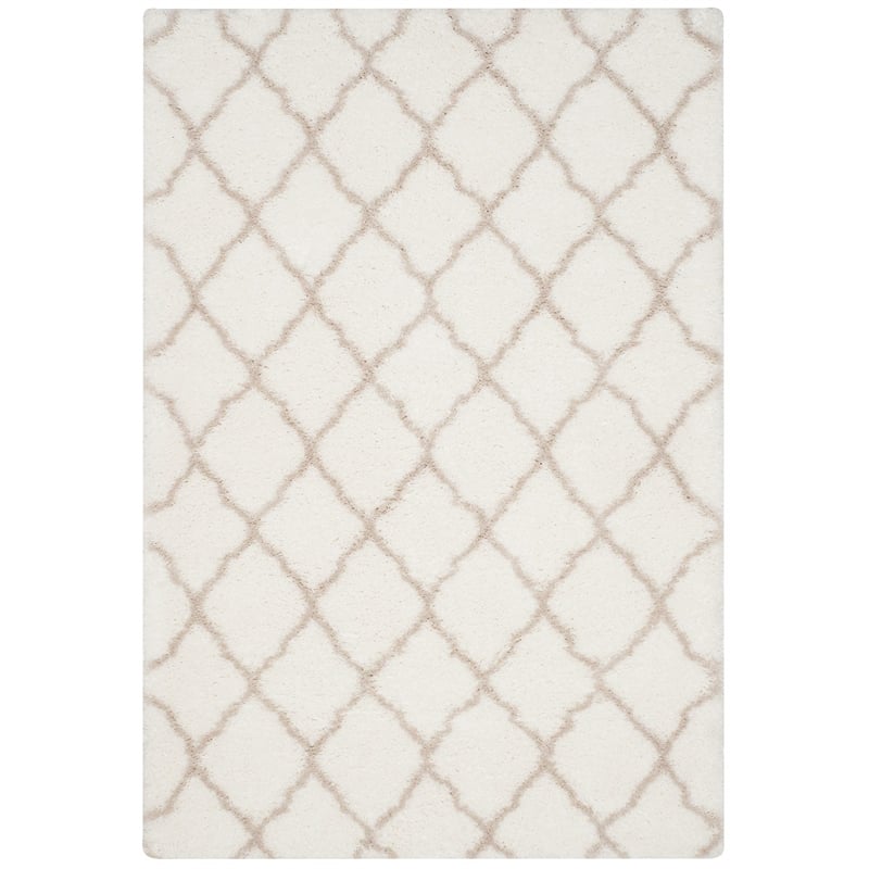 Safavieh Indie Shag 4' X 6' Rug in Ivory and Mushroom