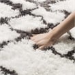 Safavieh Toronto Shag 3' X 5' Hand Tufted Rug in Ivory and Blue