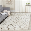 Safavieh Toronto Shag 8' X 10' Hand Tufted Rug in Ivory and Light Gray
