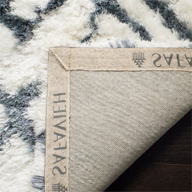 Safavieh Toronto Shag 3' X 5' Hand Tufted Rug in Ivory and Beige