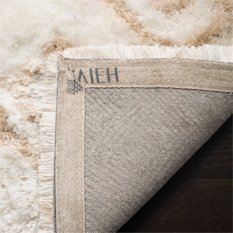 Safavieh Toronto Shag 3' X 5' Hand Tufted Rug in Ivory and Beige