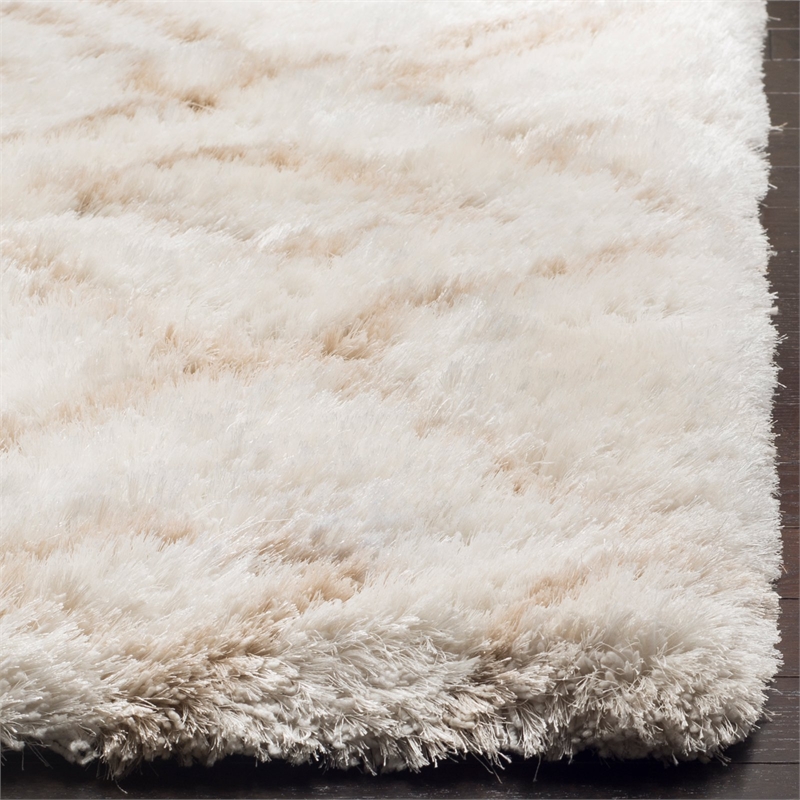 Safavieh Toronto Shag 8' X 10' Hand Tufted Rug in Ivory and Beige