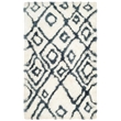 Safavieh Toronto Shag 4' X 6' Hand Tufted Rug in Ivory and Blue