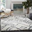 Safavieh Toronto Shag 8' X 10' Hand Tufted Rug in Ivory and Blue