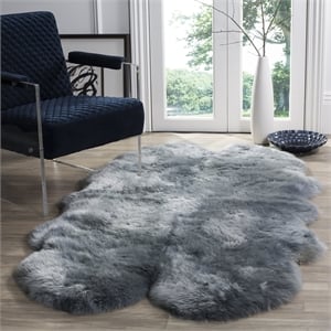 Safavieh Sheepskin Shag 3' 7&quot X 5' 11&quot Natural Sheep Skin Rug