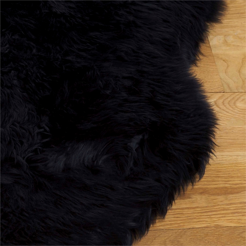Safavieh Sheepskin Shag 2' X 3' Natural Sheep Skin Rug
