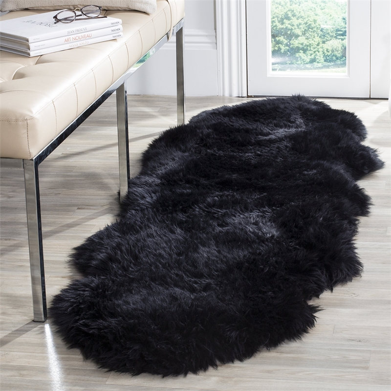 Safavieh Sheepskin Shag 2' X 6' Natural Sheep Skin Rug