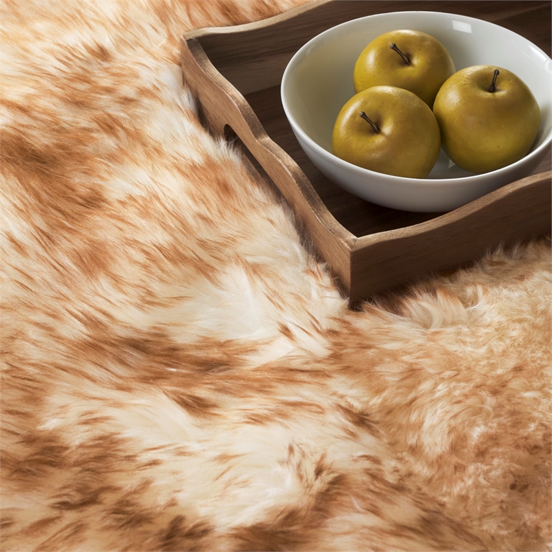 Safavieh Sheepskin Shag 2' X 6' Natural Sheep Skin Rug