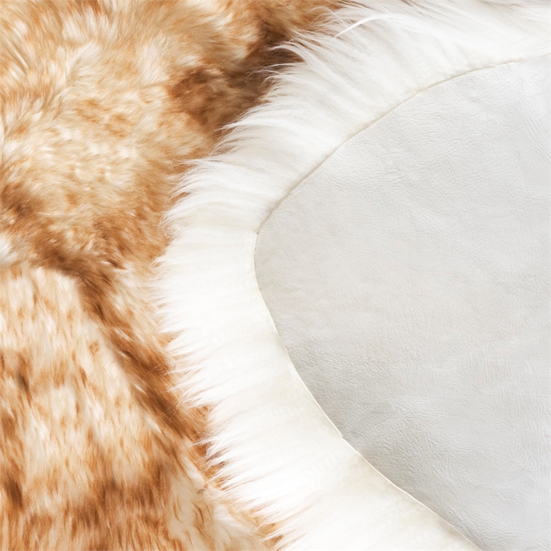 Safavieh Sheepskin Shag 2' X 6' Natural Sheep Skin Rug