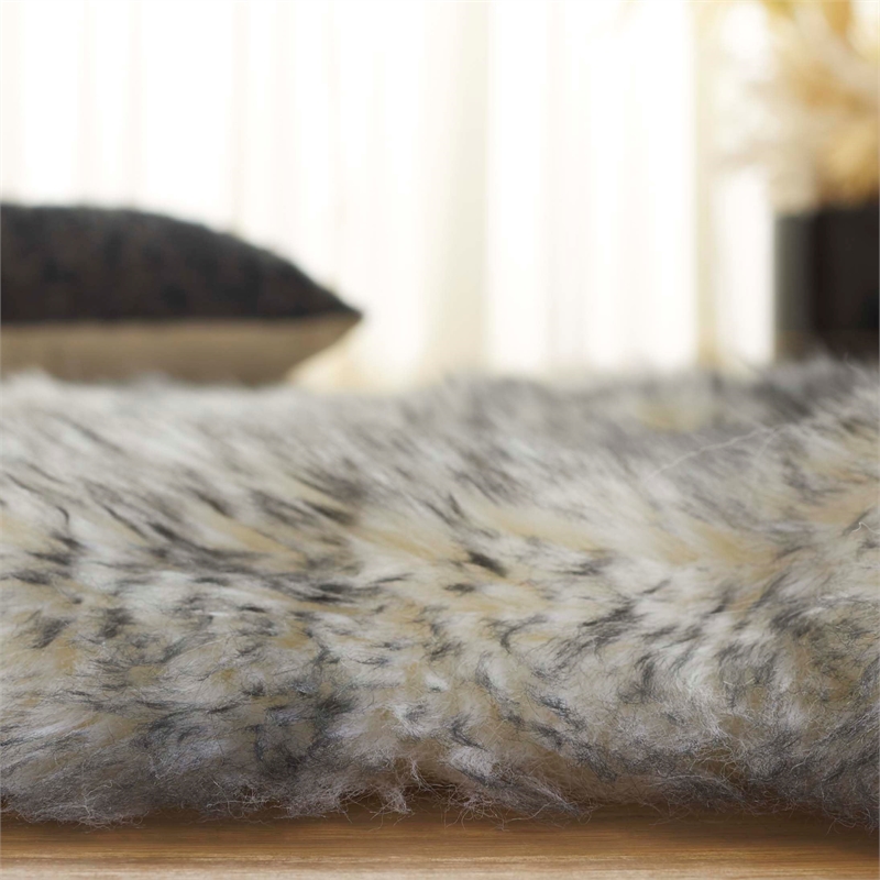 Safavieh Sheepskin Shag 2' X 6' Natural Sheep Skin Rug