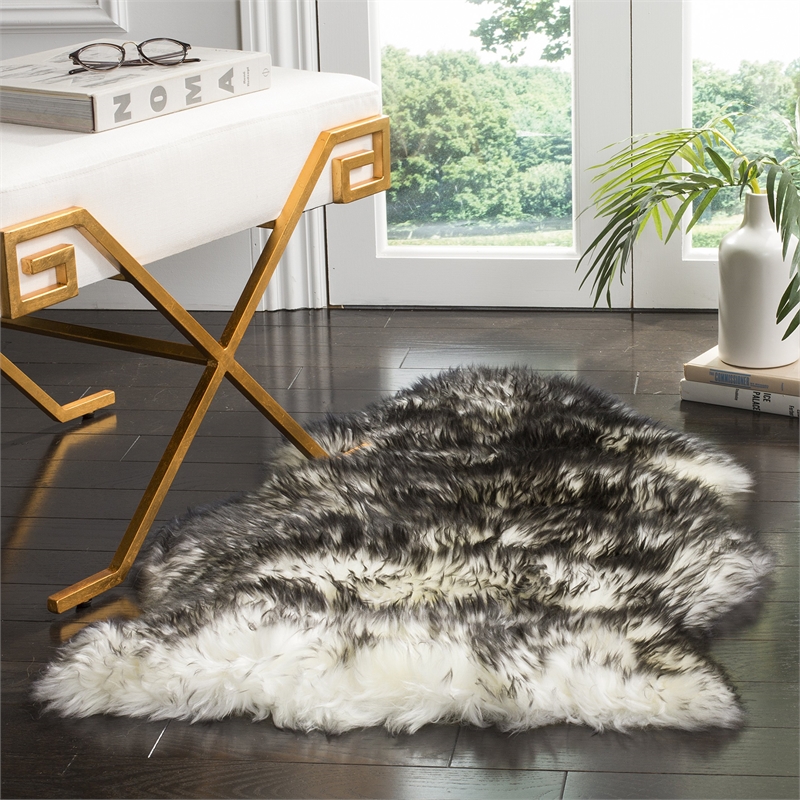 Safavieh Sheepskin Shag 2' X 3' Natural Sheep Skin Rug