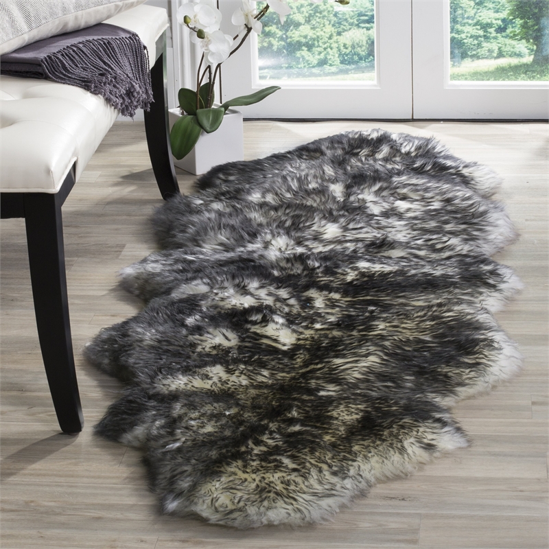Safavieh Sheepskin Shag 2' X 6' Natural Sheep Skin Rug
