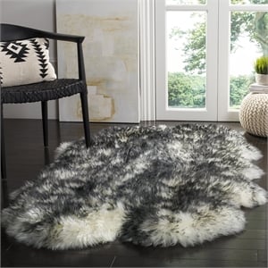 Safavieh Sheepskin Shag 3' 7&quot X 5' 11&quot Natural Sheep Skin Rug