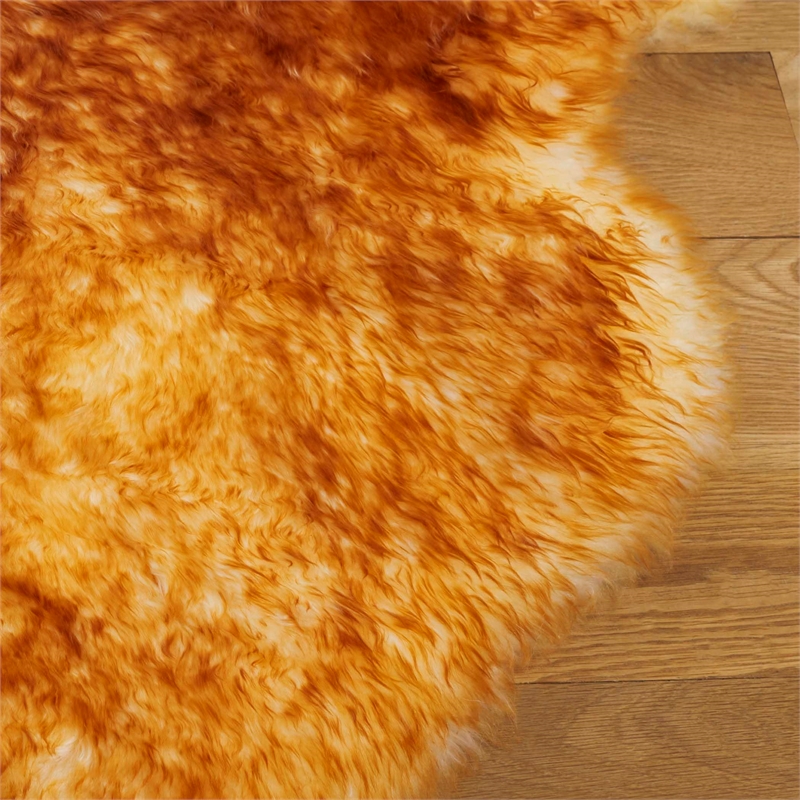 Safavieh Sheepskin Shag 3' X 5' Natural Sheep Skin Rug