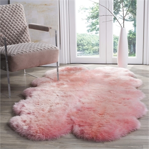 Safavieh Sheepskin Shag 3' 7&quot X 5' 11&quot Natural Sheep Skin Rug