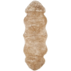 Safavieh Sheepskin Shag 2' X 6' Natural Sheep Skin Rug