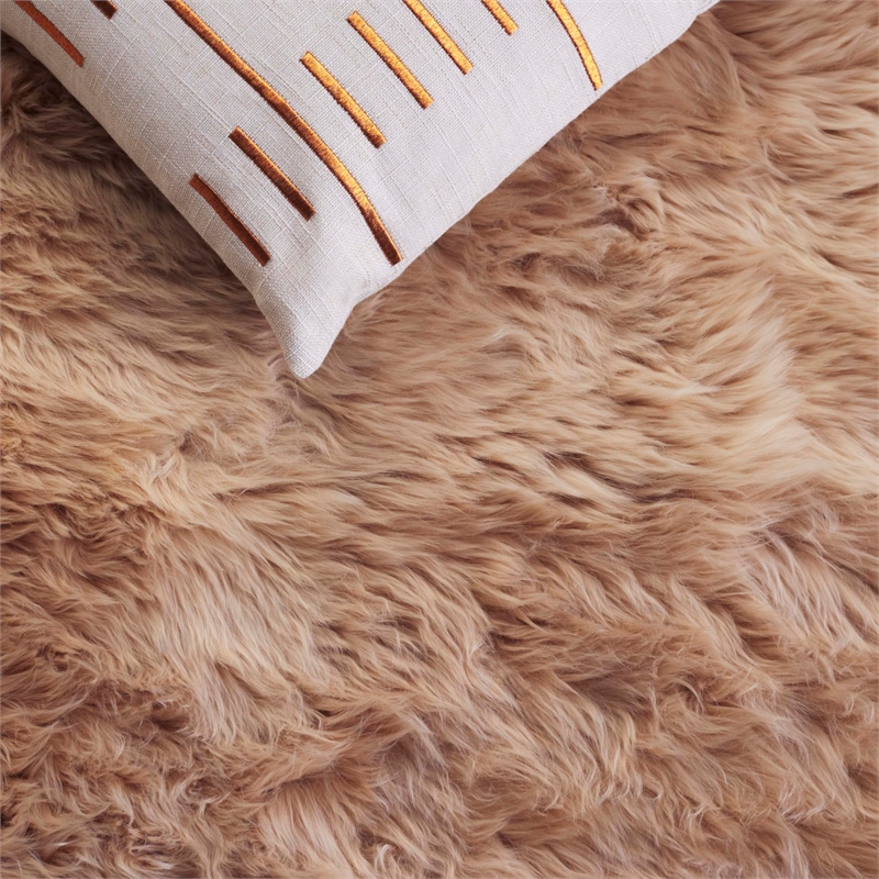 Safavieh Sheepskin Shag 2' X 6' Natural Sheep Skin Rug