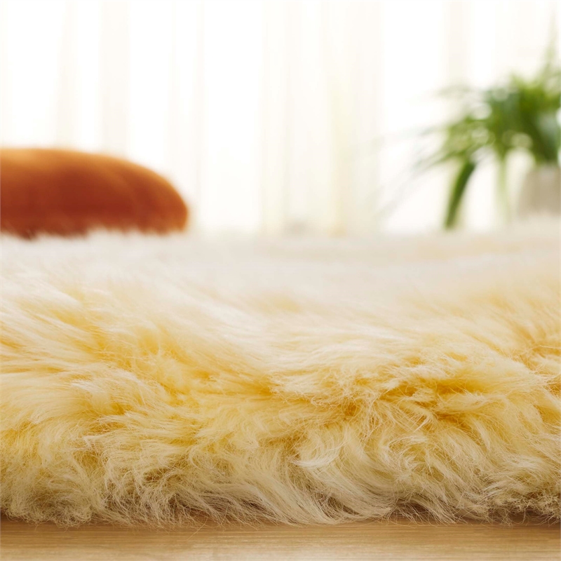 Safavieh Sheepskin Shag 3' X 5' Natural Sheep Skin Rug