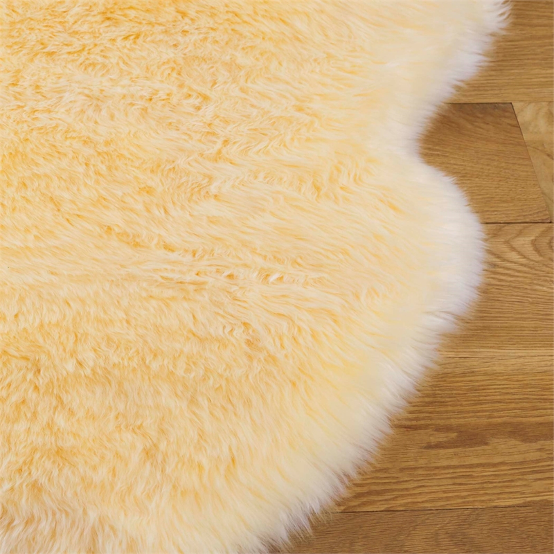 Safavieh Sheepskin Shag 3' X 5' Natural Sheep Skin Rug