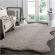 Safavieh Sheep Shag 4' X 6' Hand Tufted Rug in Silver
