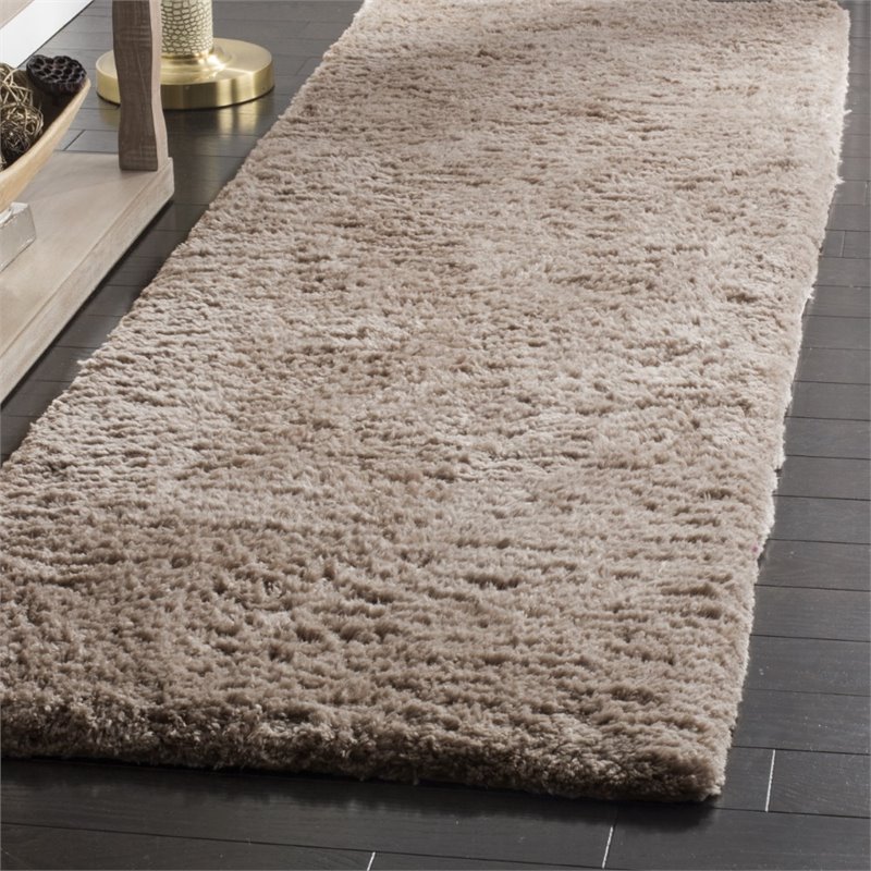Safavieh Sheep Shag 6' X 9' Hand Tufted Rug in Silver