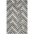 Safavieh Studio Leather 4' X 6' Hand Woven Rug in Ivory and Dark Gray