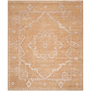 Safavieh Stone Wash 4' X 6' Hand Knotted Rug in Brown and Silver