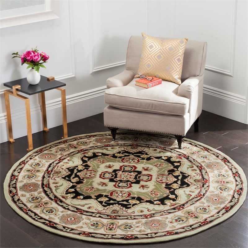 Safavieh Total Performance 8' X 8' Round Hand Hooked Rug