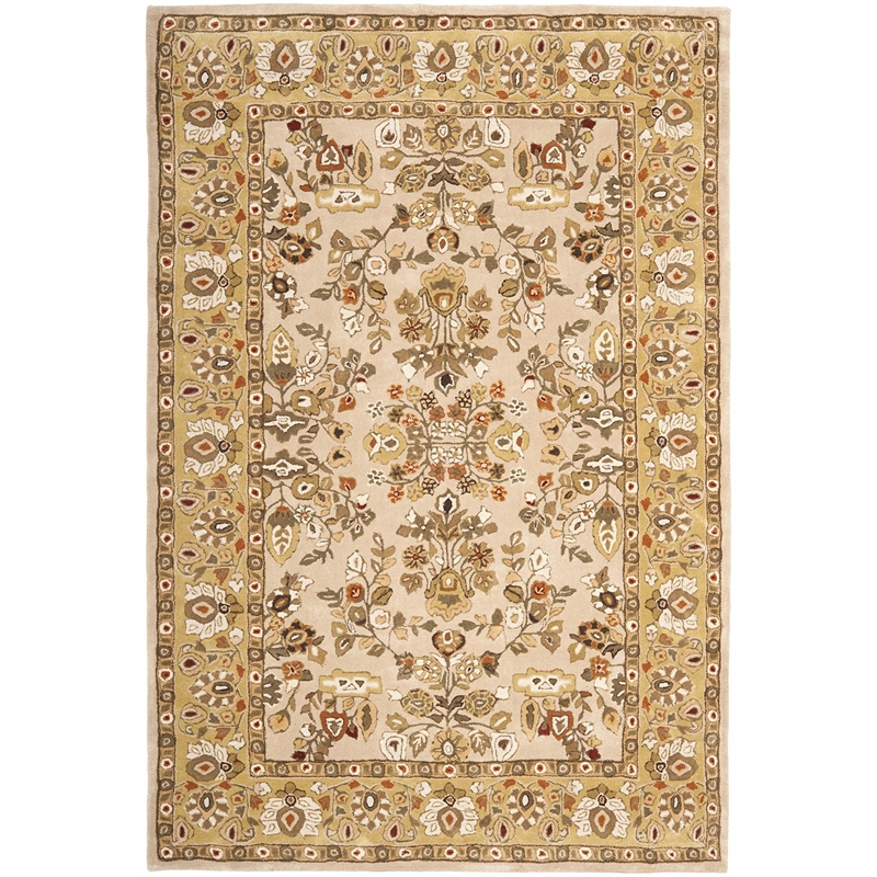 Safavieh Total Performance 6' X 9' Hand Hooked Rug in Ivory and Gold