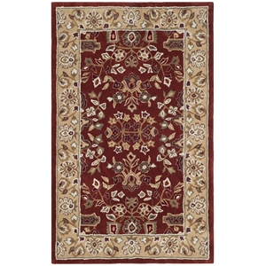 Safavieh Total Performance 3' X 5' Hand Hooked Rug in Rust and Green