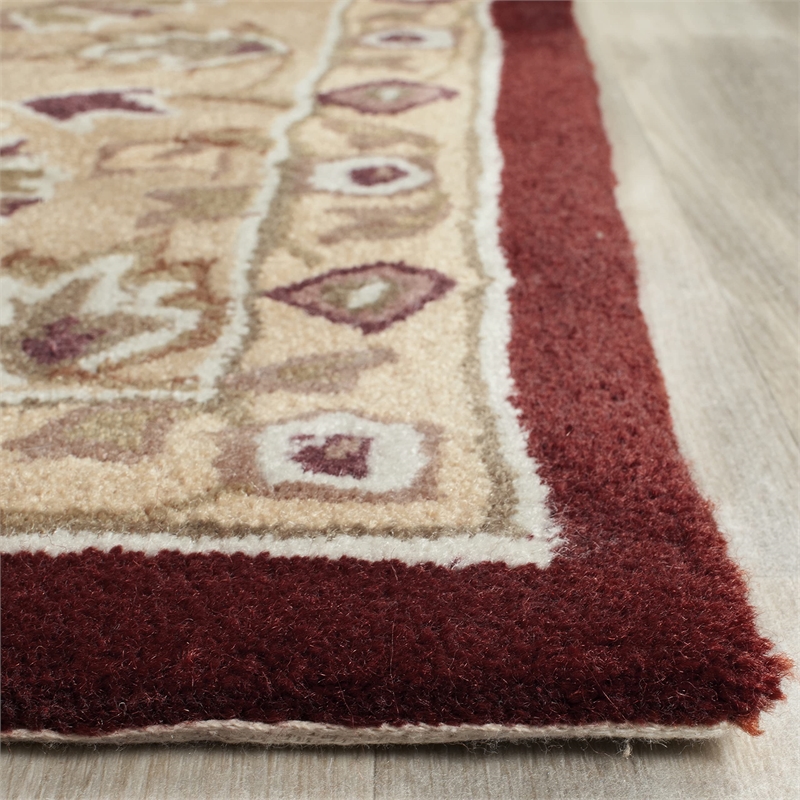 Safavieh Total Performance 3' X 5' Hand Hooked Rug in Rust and Green