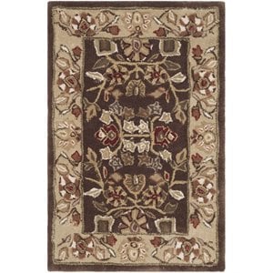 Safavieh Total Performance 4' X 6' Hand Hooked Rug in Brown and Green