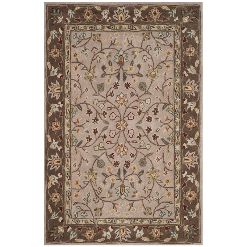 Safavieh Total Performance 3' X 5' Hand Hooked Rug in Ivory and Taupe
