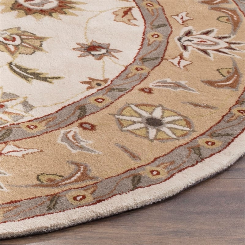 Safavieh Total Performance 4' X 6' Hand Hooked Rug in Ivory and Beige