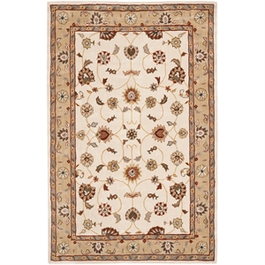 Safavieh Total Performance 6' X 9' Hand Hooked Rug in Ivory and Beige