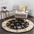 Safavieh Total Performance 6' x 6' Round Hand Hooked Rug in Navy/Ivory