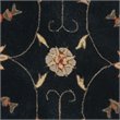 Safavieh Total Performance 6' x 6' Round Hand Hooked Rug in Navy/Ivory