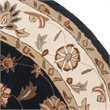 Safavieh Total Performance 6' x 6' Round Hand Hooked Rug in Navy/Ivory