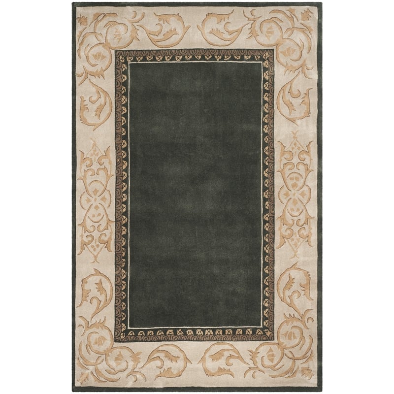 Safavieh Total Performance 4' X 6' Hand Hooked Rug in Slate and Ivory