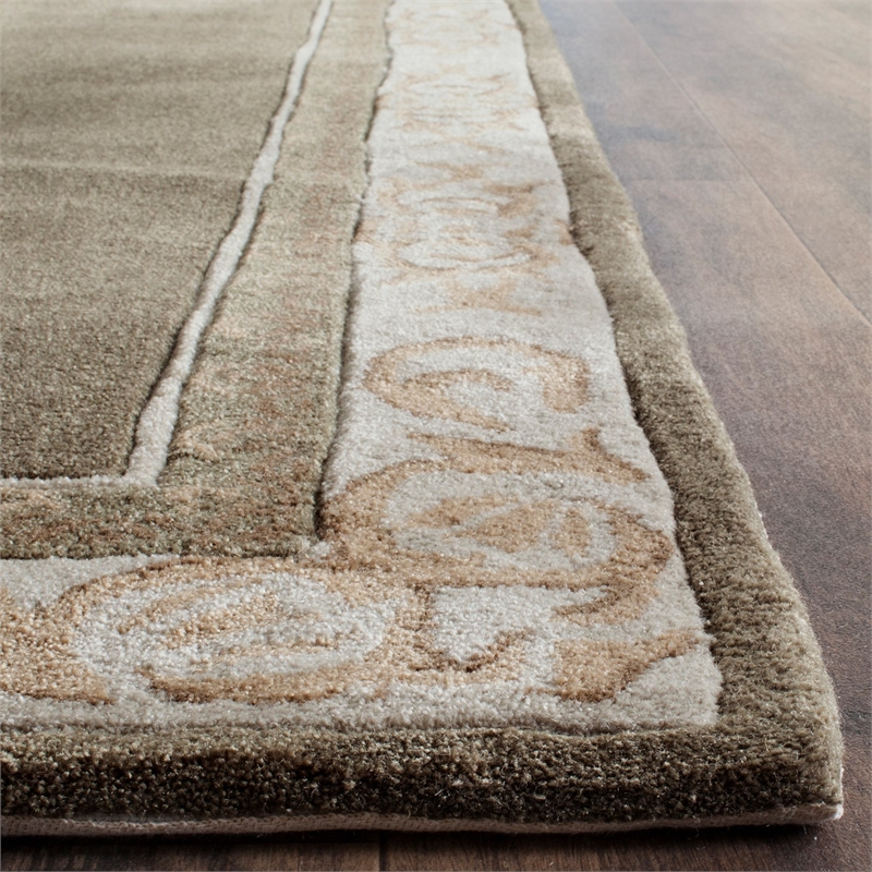 Safavieh Total Performance 6' X 9' Hand Hooked Rug in Slate and Ivory