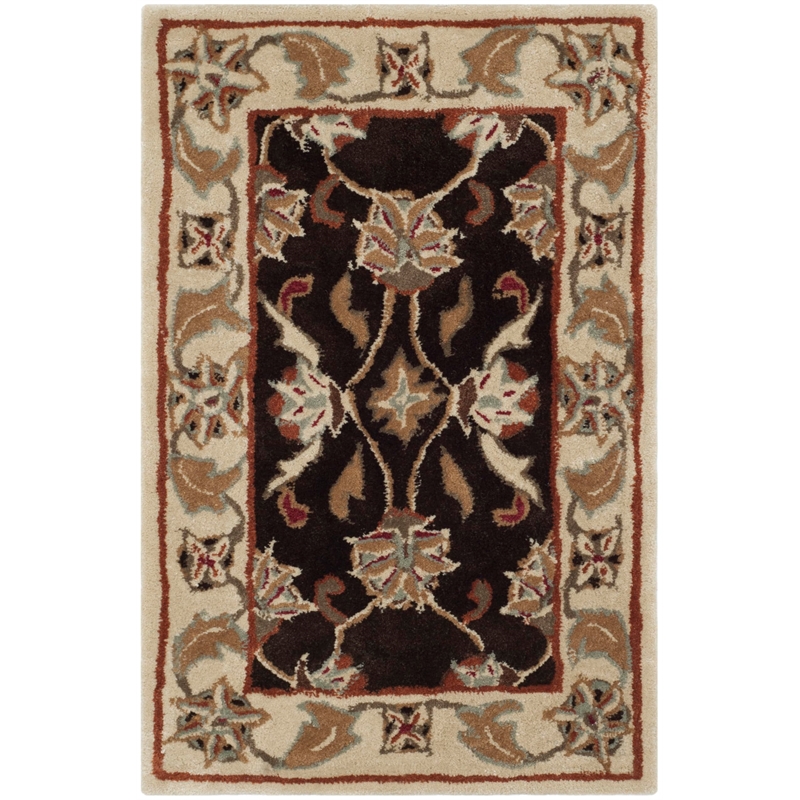 Safavieh Total Performance 2' X 3' Hand Hooked Rug in Brown and Ivory