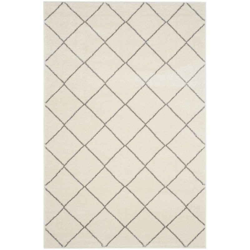 Safavieh Tunisia 3' X 5' Rug in Ivory and Light Gray
