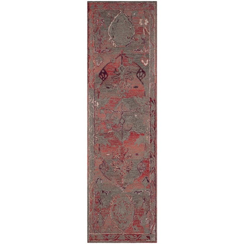 Safavieh Vintage Oushak 4' X 6' Hand Tufted Rug in Red