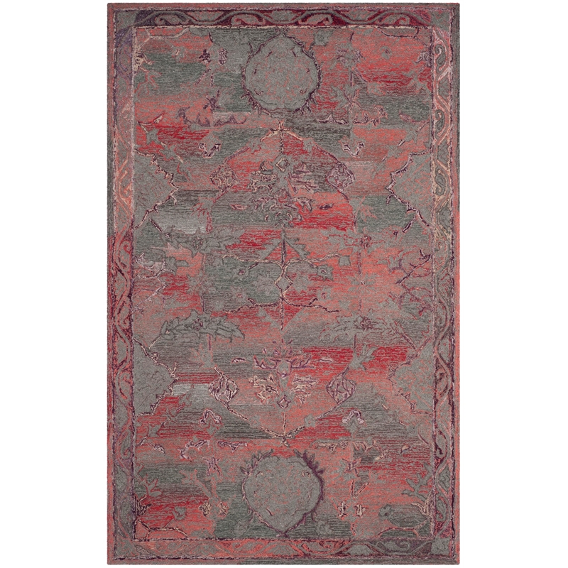 Safavieh Vintage Oushak 5' X 8' Hand Tufted Rug in Red