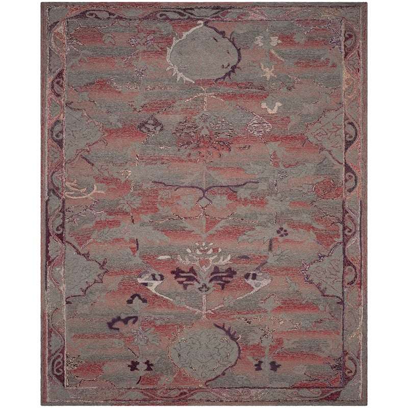 Safavieh Vintage Oushak 8' X 10' Hand Tufted Rug in Red