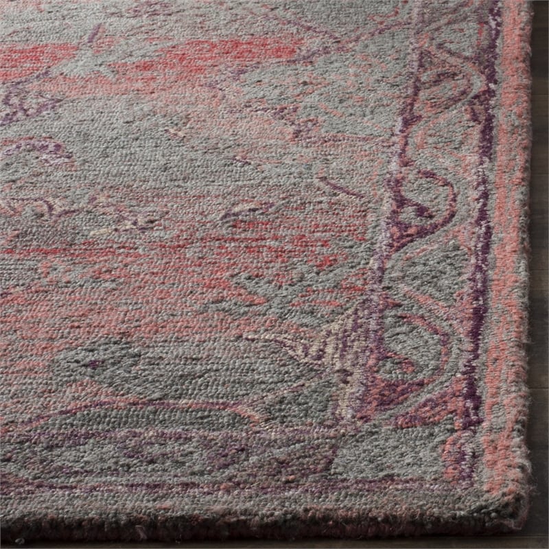 Safavieh Vintage Oushak 8' X 10' Hand Tufted Rug in Red