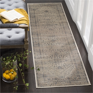 Safavieh Vintage 2' 2&quot X 8' Rug in Stone and Blue